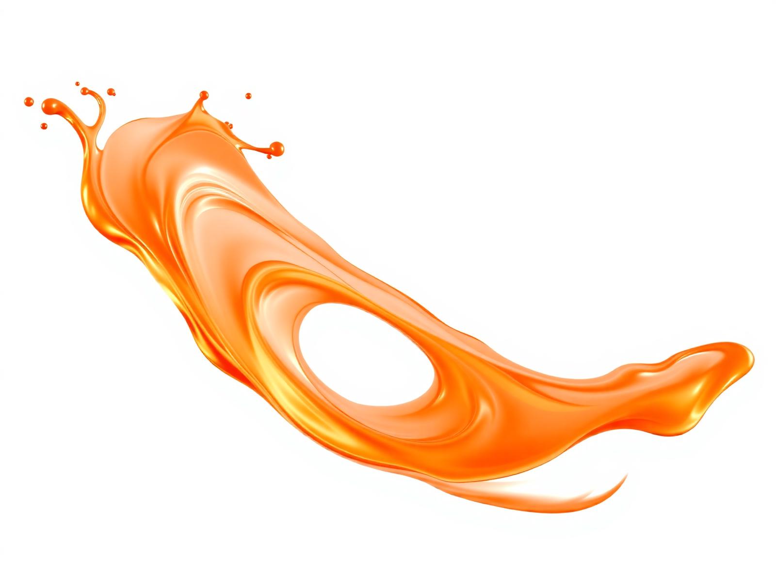Orange liquid vortex
